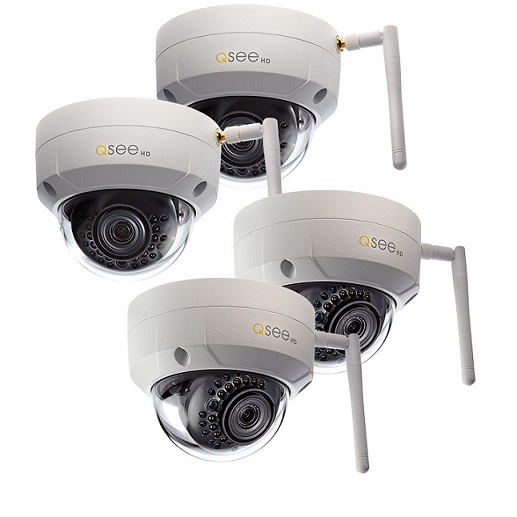 Q-SEE 4 CAMERAS SV-CAM QCW3MP1D-4 3.6MM DOME 3MP 1080P WIFI