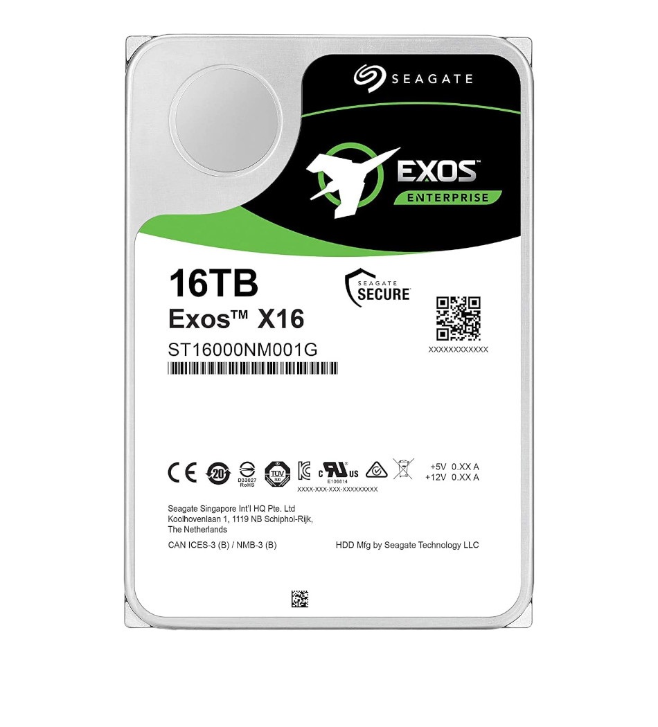 HD 16TB SEAGATE EXOS X16 SATA6 7200RPM ST16000NM001G
