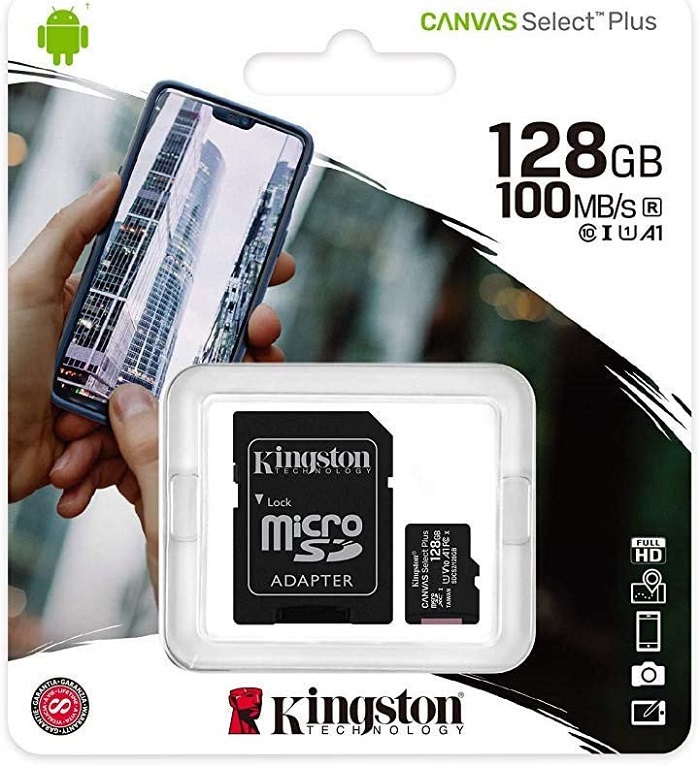 MEMORIA MICRO SD KINGSTON 128GB SDXC/SDCS2 CANVAS 100MB/S