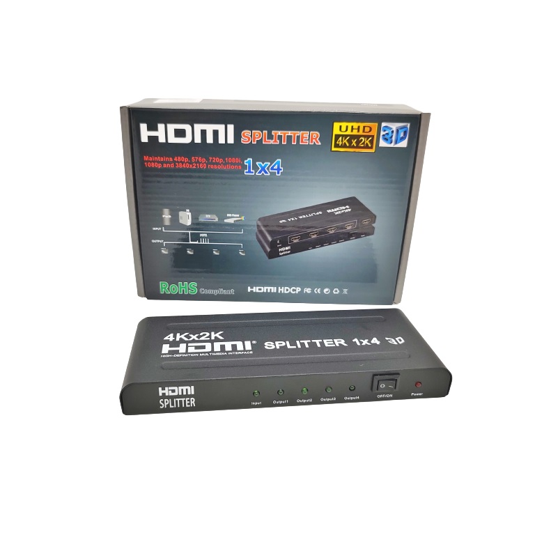 F. HDMI DIVISOR SPLITTER 1X4 3D 4K X 2K FHD 1080P HUB HDMI