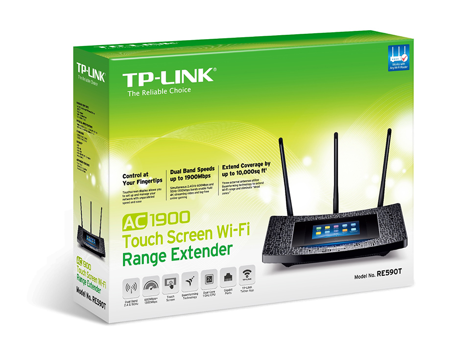 TP-LINK ROUTER TOUCH AC1900 DUAL BAND WIFI RE590T LR ***