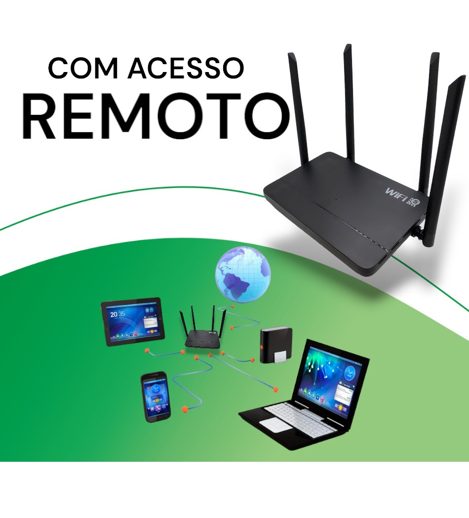 AC WIFI 5 ROUTER AC1200MBPS 4GE 2.4/5G 4*5DB PRETO IURON
