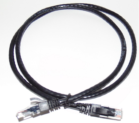 CABO IURON CAT6 UTP PATCH CORD 24AWG 7/0.20MM 1M PRETO