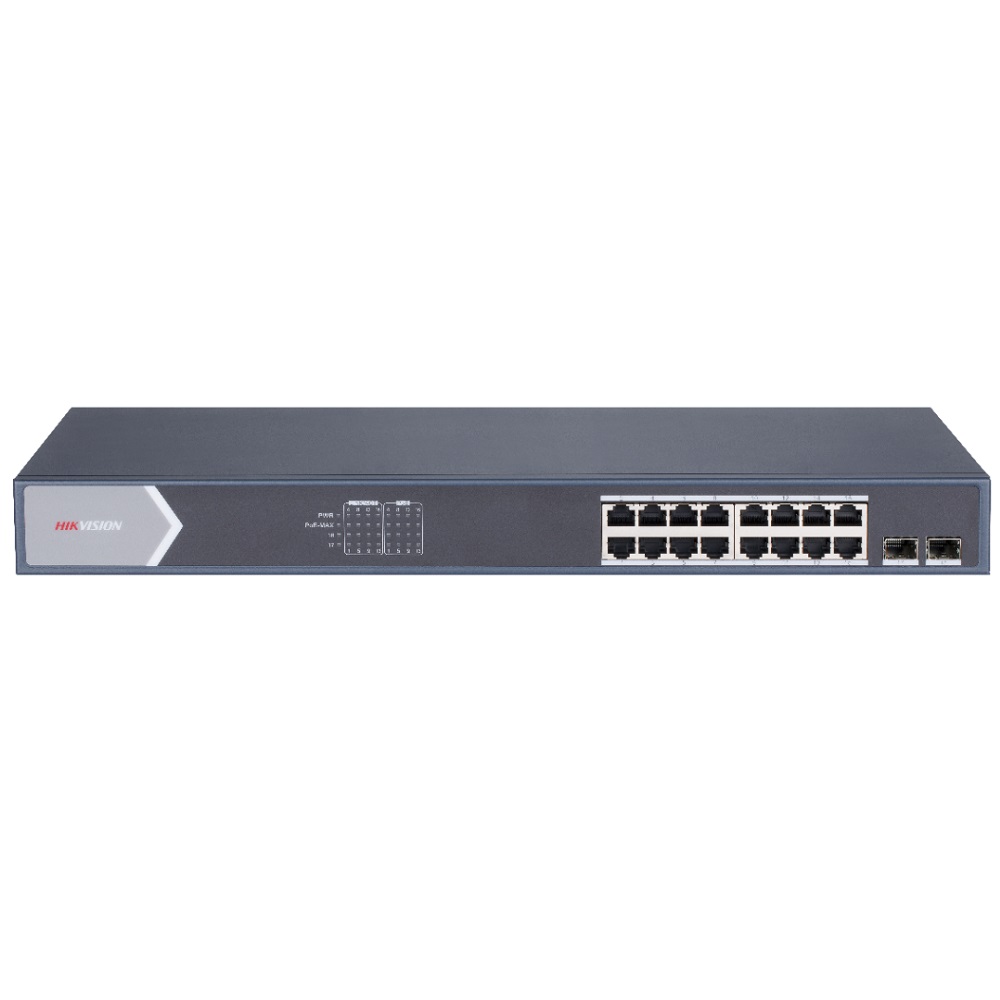 HIKVISION HUB SWITCH 16P 10/100/1000MBPS POE+ DS-3E1518P-SI