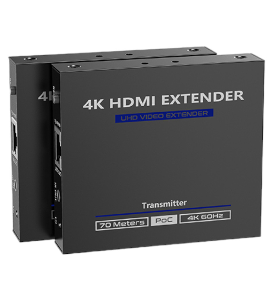 F. HDMI 70M EXTENDER 4K 60HZ 1CH IU1565P PAR TX-RX POC IURON