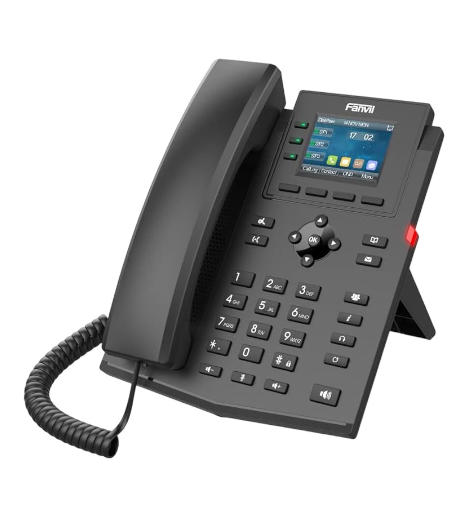 FANVIL TELEFONE X303G IP GIGA 4 LINHAS SIP EMPRESARIAL 6*CON