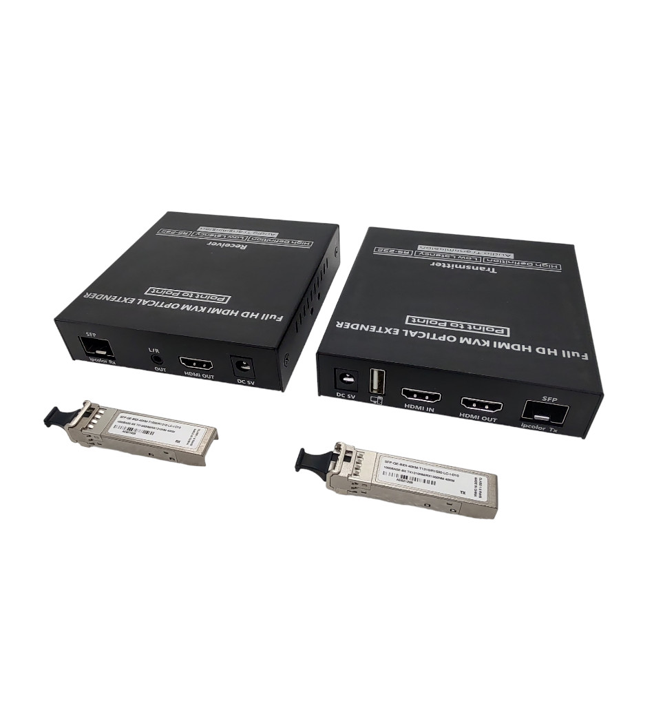 F. HDMI 40KM FIBRA EXTENDER 1080P 60HZ SMF-MMF PTP IU1751KVM