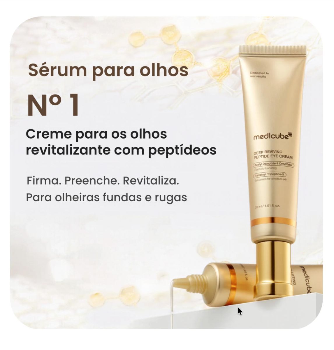 Medicube Deep Lifting Peptide – creme para os olhos revitalizante com peptídeos, para olheiras fundas e rugas