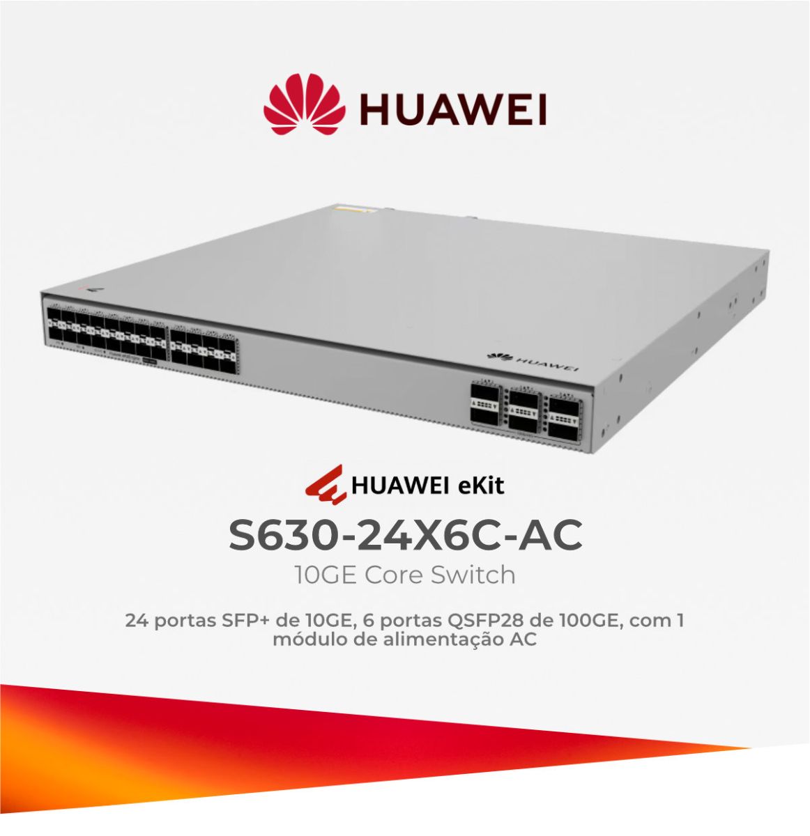 HUAWEI EKIT SWITCH 24P S630-24X6C-AC 6*100GE 24*10GE L3 CORE