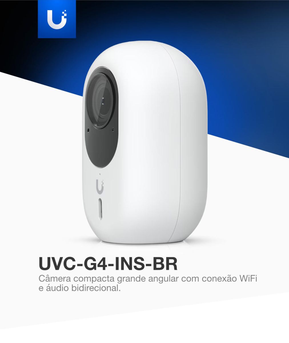 Câmera Wi-Fi Ubiquiti UniFi G4 Instant UVC-G4-INS-BR 2K 4MP para Interior e Exterior