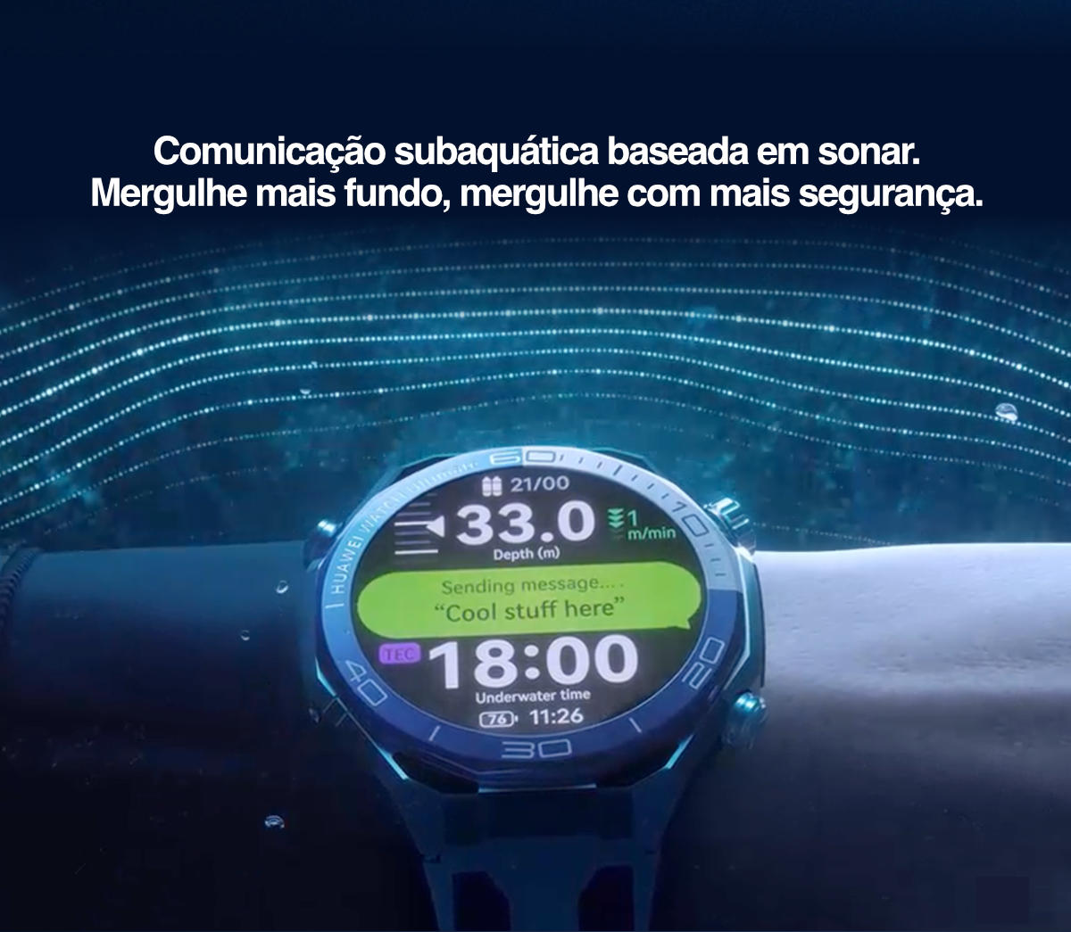 HUAWEI WATCH Ultimate 2 – comunicação subaquática baseada em sonar