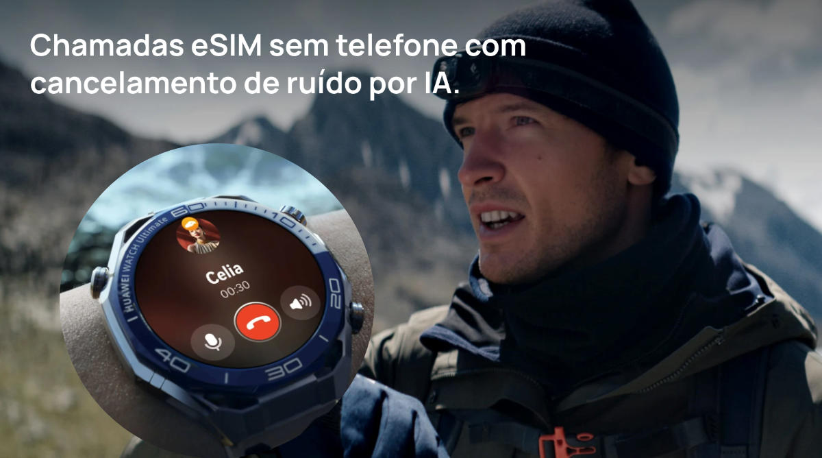 HUAWEI WATCH Ultimate 2 – chamadas eSIM sem telefone com cancelamento de ruído por IA