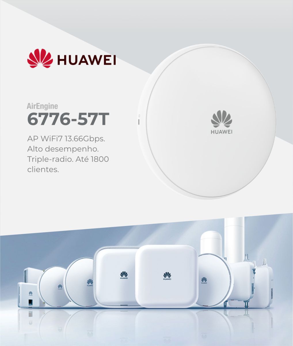 HUAWEI AC WIFI 7 AIRENGINE AP 6776-57T 13.66GBPS 1800 CLIENTES