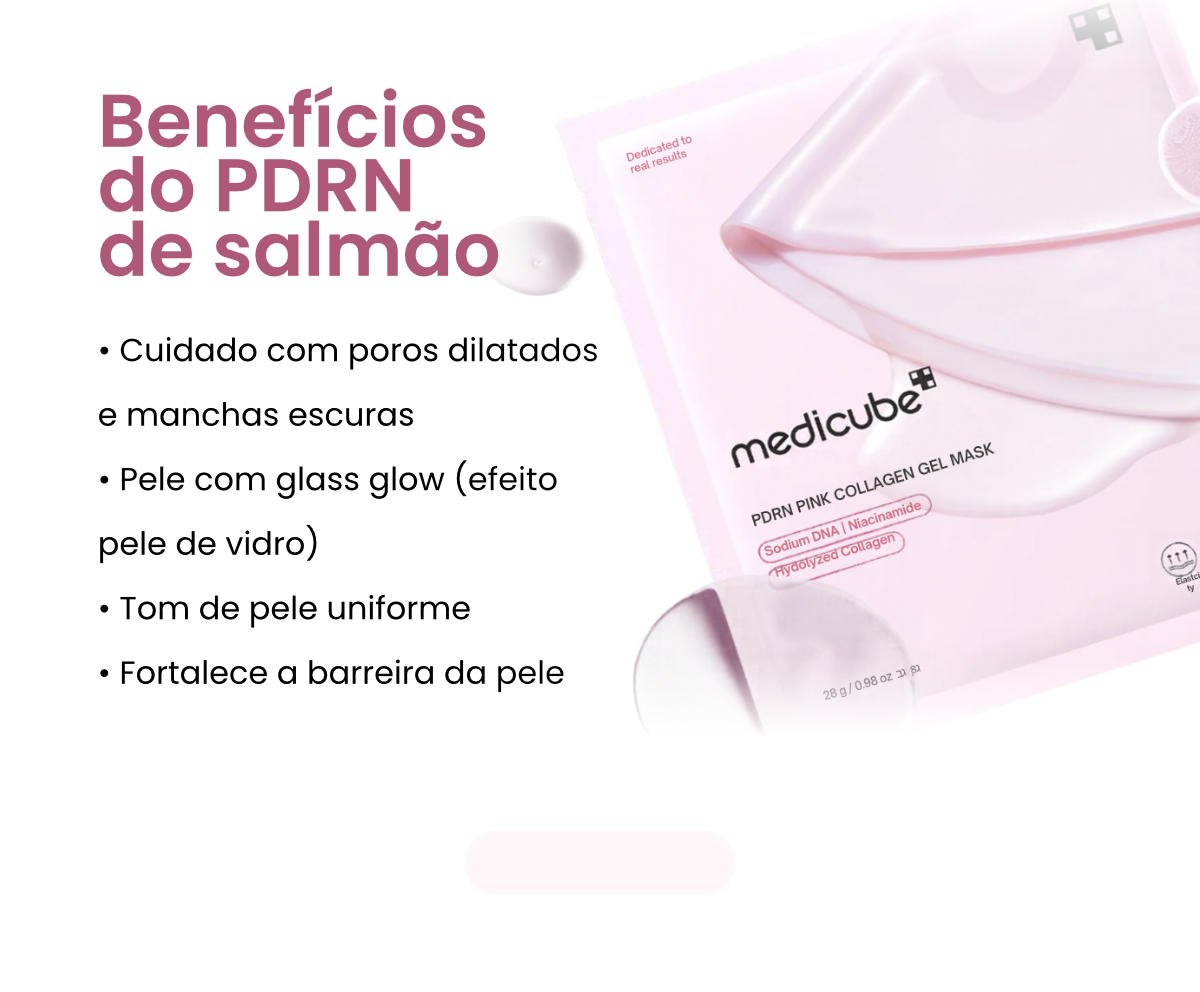 Medicube PDRN Pink Collagen Gel Mask – Máscara Facial em Gel (4 unidades) – imagem 03