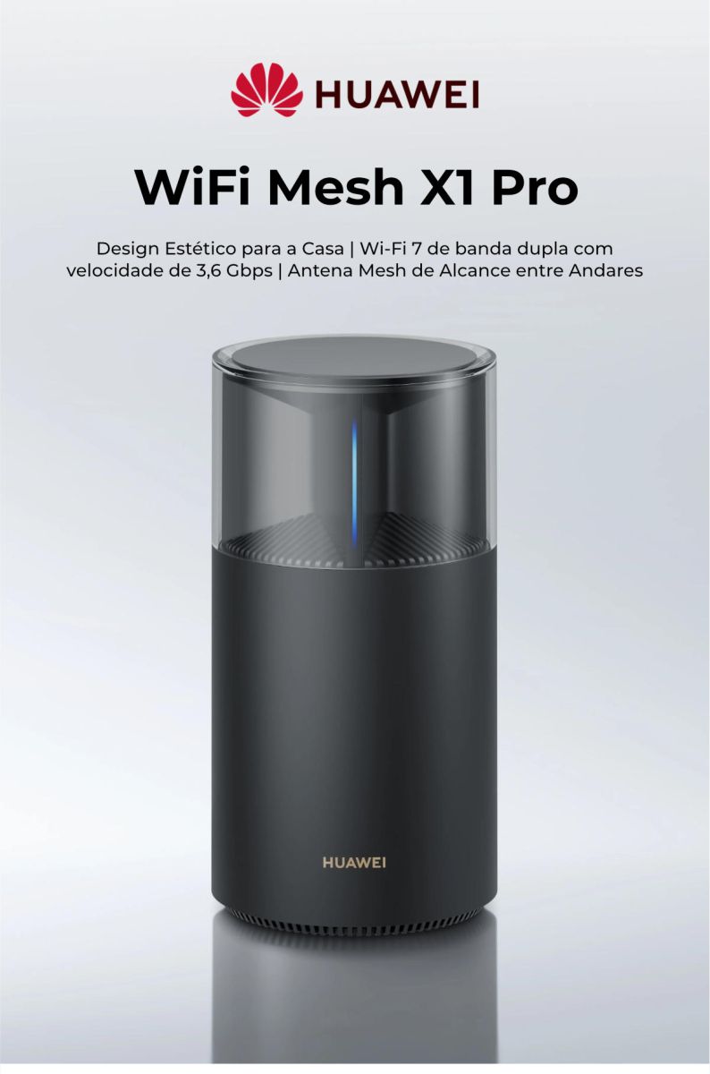 Huawei AC WiFi 7 Mesh Router X1 Pro BE32A-30 2.4/5G 3.6 Gbps Preto (LOGO APÓS Imagem)