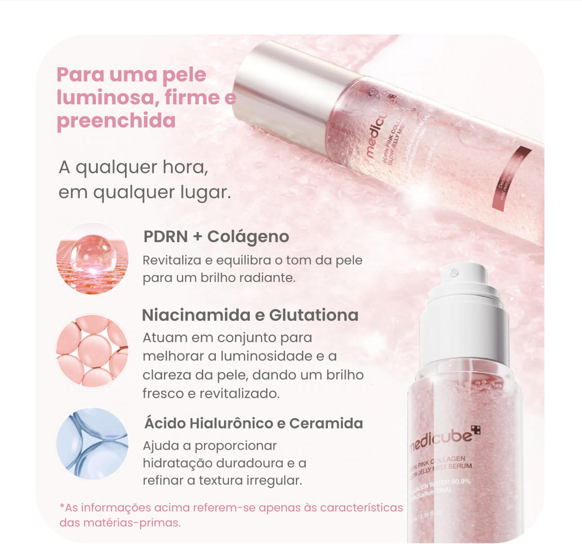 Medicube PDRN Pink Glutathione Serum Mist – Mist Facial Hidratante 100ml – imagem 02
