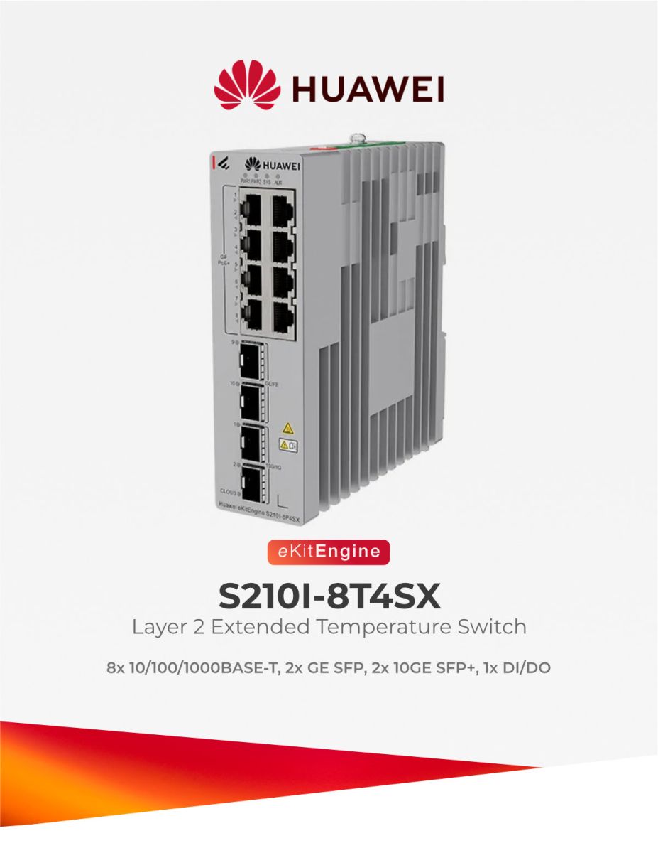 Huawei eKitEngine Switch 08P S210I-8T4SX 2×10G 8×GE 2×SFP (Huawei)