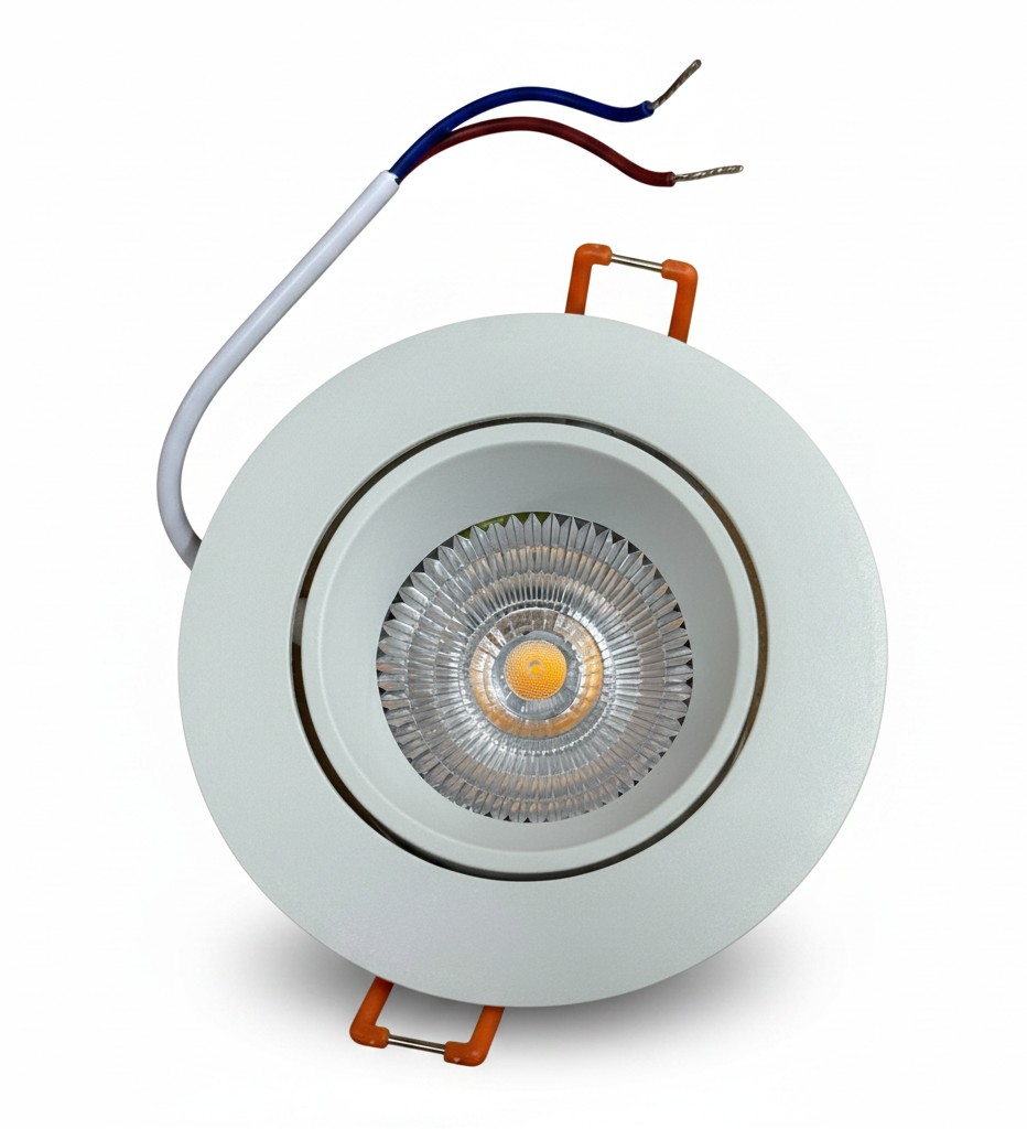 LUMINARIA SPOT LED REDONDO EMBUTIR 5W 3000K QK-CL-COB-5W BRA