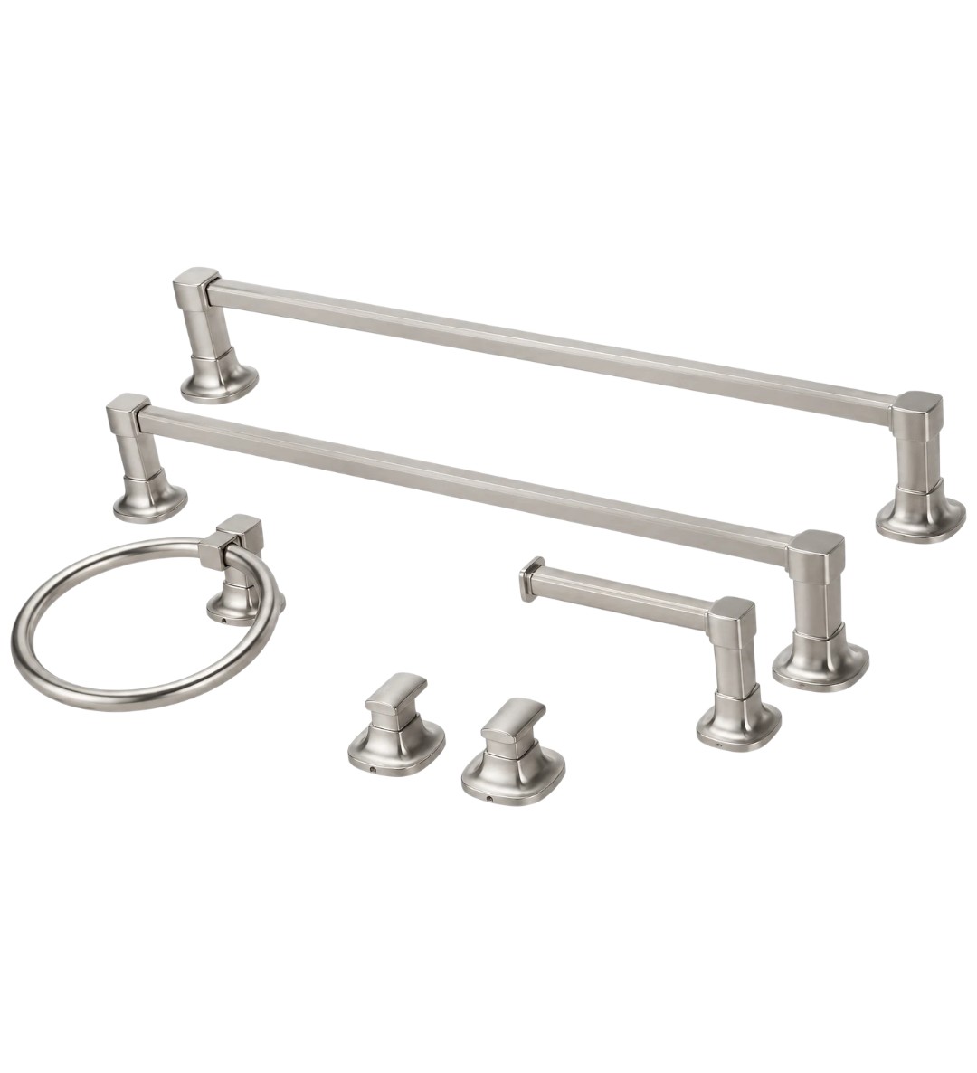 KIT ACESSORIOS DE BANHEIRO LAVABO NIQUEL LANDIA HOME 6PCS