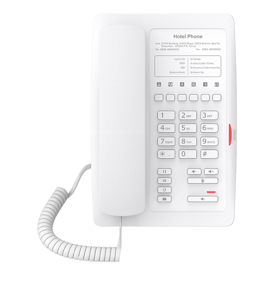 FANVIL TELEFONE H3-WH IP 2 LINHAS SIP (PARA HOTEL) BRANCO