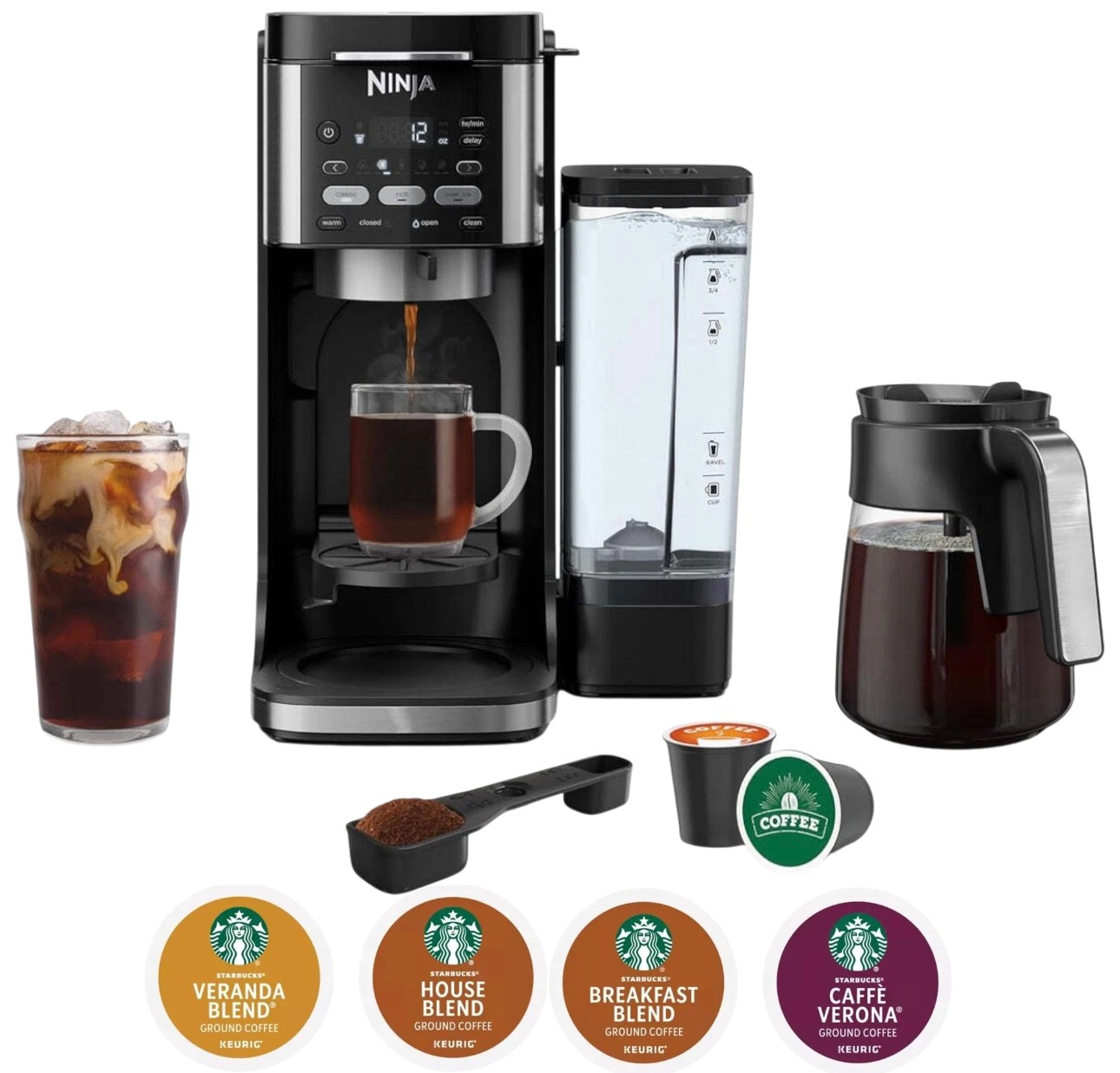 NINJA CAFETEIRA DUALBREW XL CAFE QUENTE-GELADO 110V+64 CAPSU