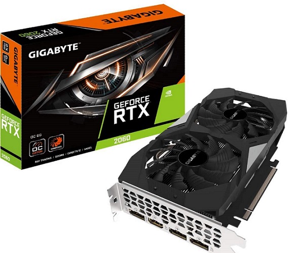 PLACA DE VIDEO 6GB RTX2060 1755MHZ GDDR6 GEFORCE GIGABYTE GV
