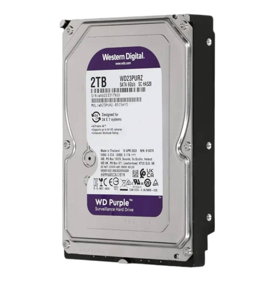 HD 2TB WESTERN DIGITAL PURPLE SURVEILLANCE 5400RPM WD23PURZ