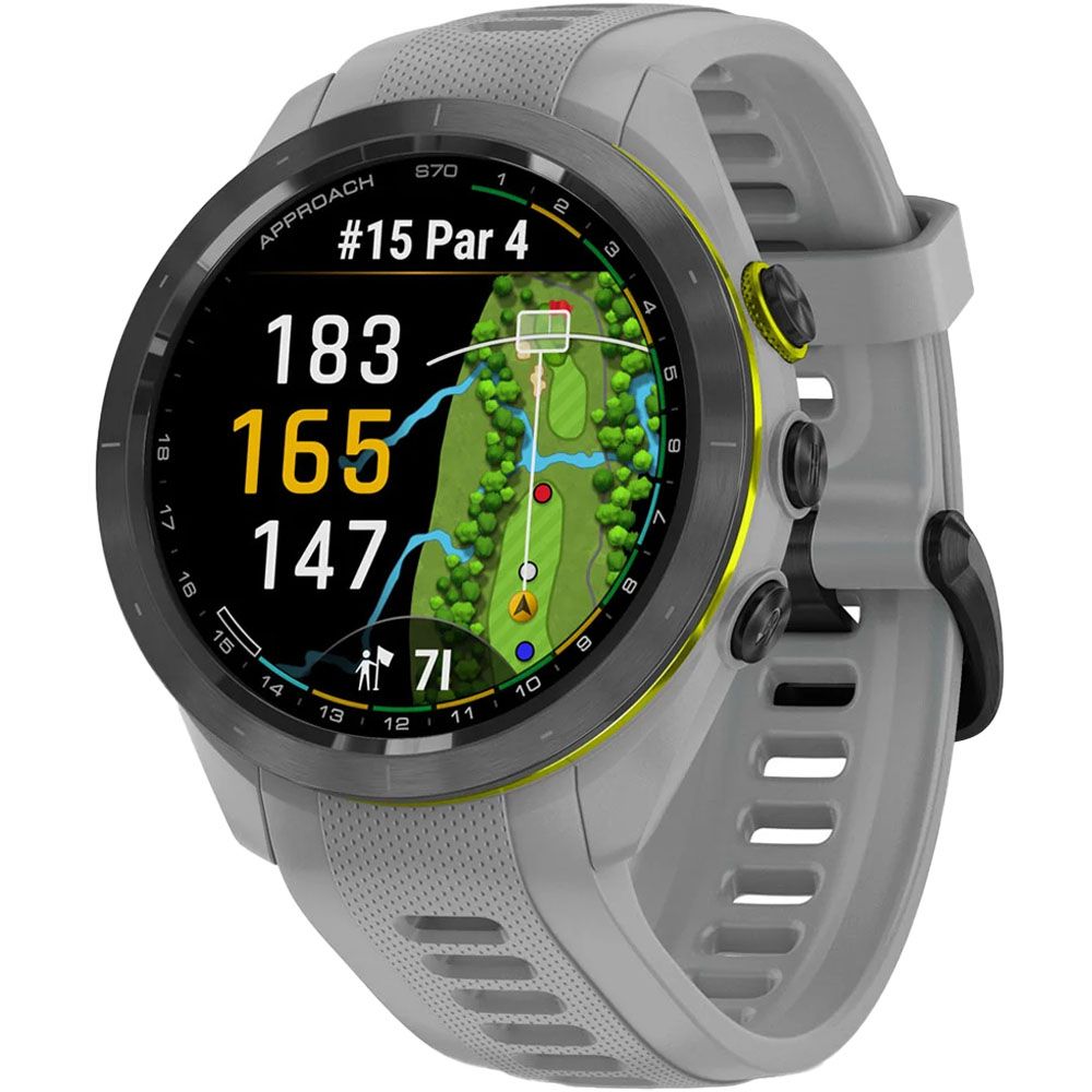 RELOGIO GARMIN APPROACH S70 42MM 010-02746-01 CINZA/PRETO